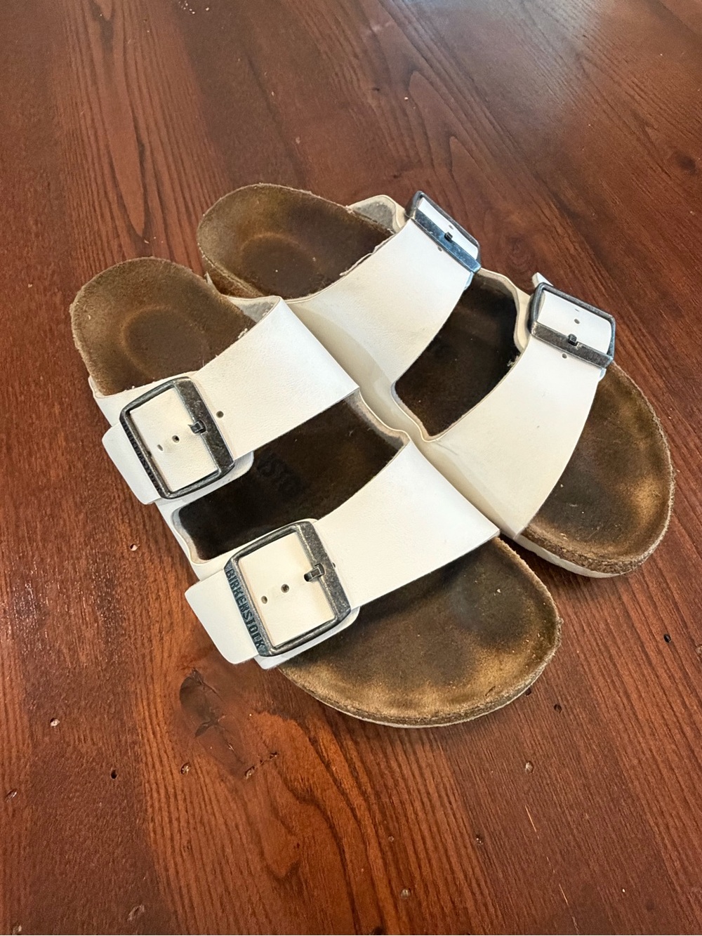Birkenstock Kids White Double-Strap Buckle Sandals